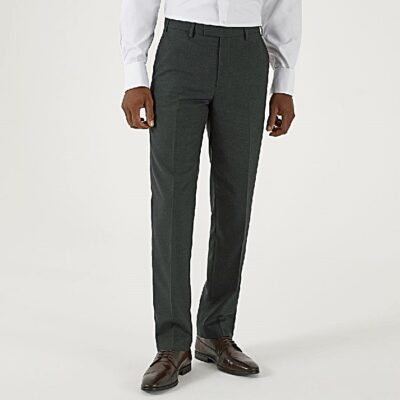 HARCOURT GREEN - SKOPES TEXTURED TWEED EFFECT TROUSERS